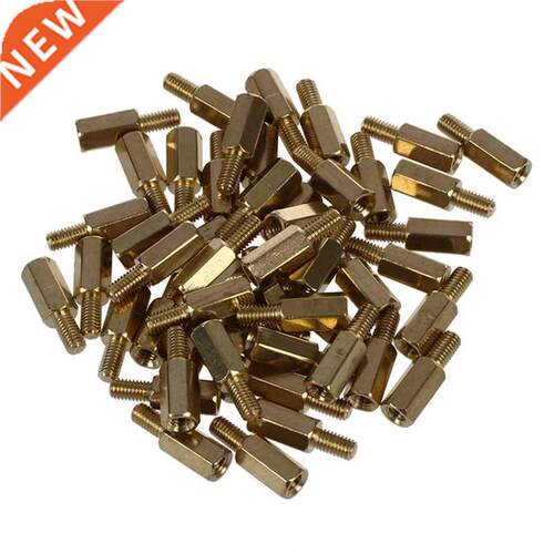 50 Pcs Brass Screw Thread PCB Stand-off Spacer M3 Male x M3