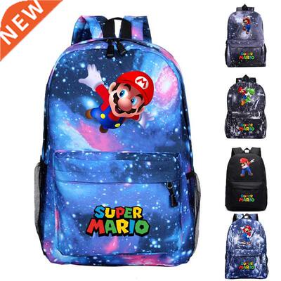 Kawaii Super Mario Backpack Lap Knapsack Boys Girls Schoo