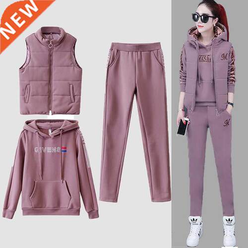 Women	s  Piece Set Tracksuit Autumn Winter Sport Suit