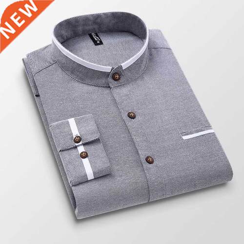 Men's clothing Long Sleeve Regular-fit Button-down Thick Shi