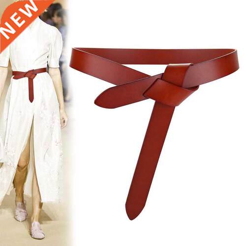 New Design Knot Cowskin Women's Belts Soft Real Leather Knot