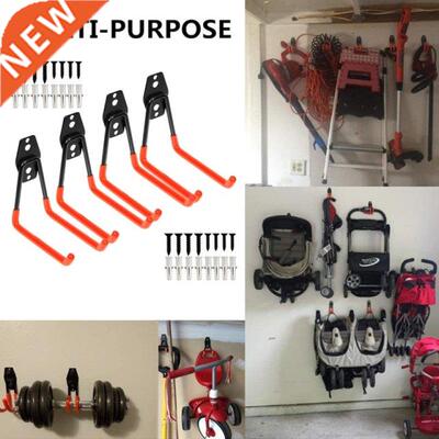 Wall-Mounted Garage Bike Hanger Hook Heavy Duty Metal Hooks