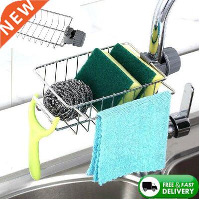 Stainless Steel Faucet Rack Kitchen Storage Shelf Sponge