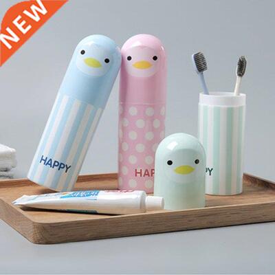 New 1Pc Penguin Cartoon Toothbrush Cup Travel Mug Portable T