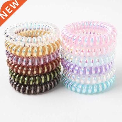 2PCS Women Girls Colorful Telephone Line Elastic Hair Bands