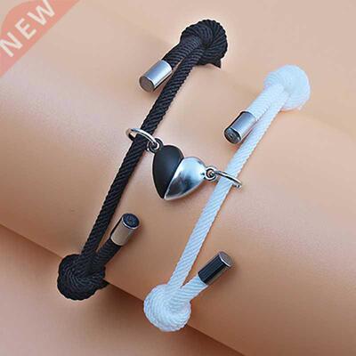 Two halves Heart Magnetic Bracelet Couple Bracelets Lover Fr