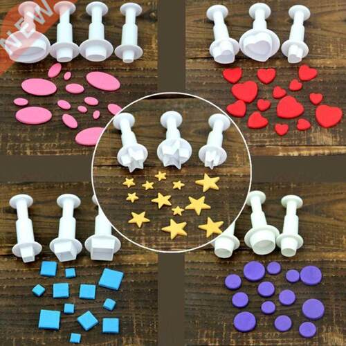 Fondant Cookie Cake Cutter Ejector Stamp Plunger Cutters