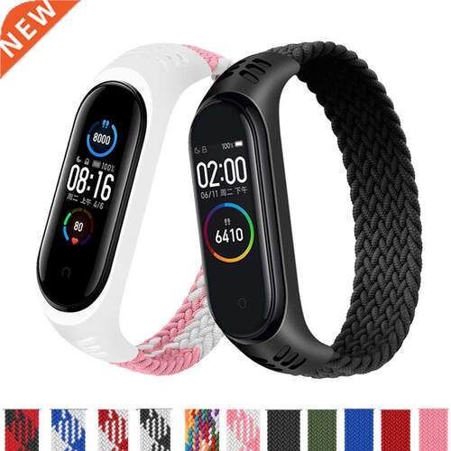Bracelet for Mi band 5 rap Nylon Braided Solo Loop pulseir