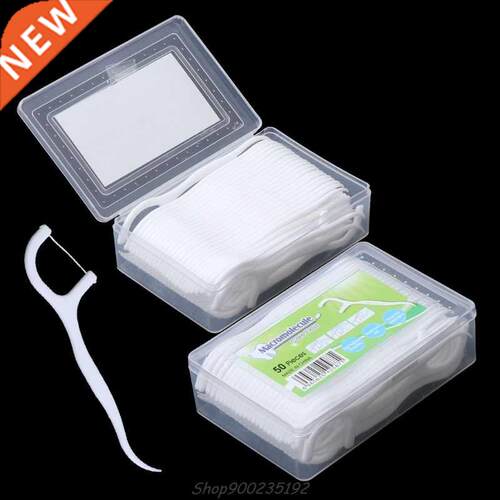 50pcs Dental Floss Flosser Picks Teeth Toothpicks Stick Toot