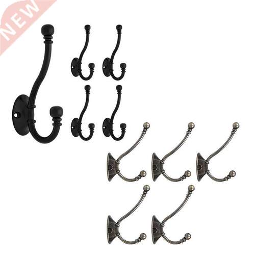 5 Pieces Wall Mounted Coat Hook Robe Hooks Cloth Hanger Rust