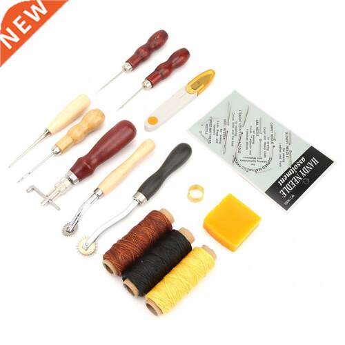 14pcs DIY Leather Handwork Punch Leather Wheel Tool and Awl