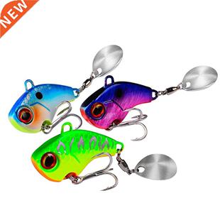 Fshng Lures Wobble Rotatng Metal Vb Vbraton Bat Wnte