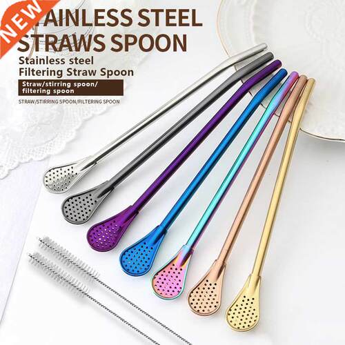7 Pcs 18cm Drinking Straw Bent Colorful Loose Leaf Beverage