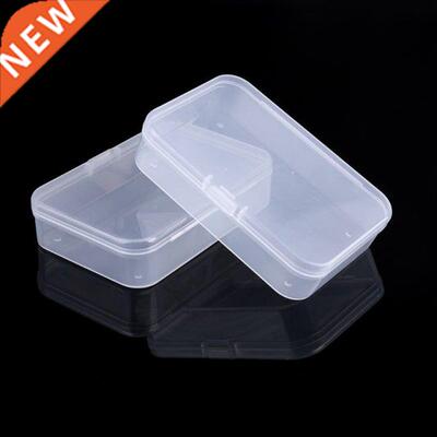 2Pcs Plastic Clear Transparent With Lid Collection Container