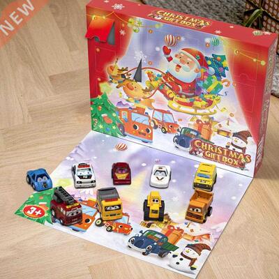24Pcs Pulls Back Car Toys Set Christmas Countdown Calendar