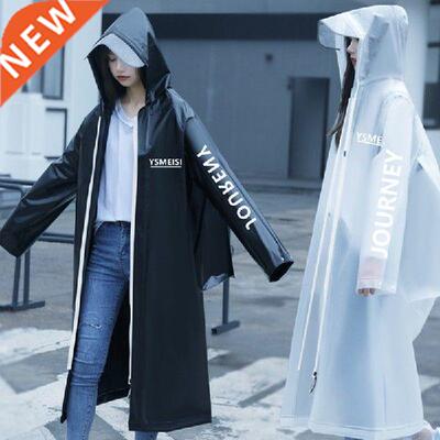 Waterproof Wndbreaker Long Rancoat Men Moto Transparent