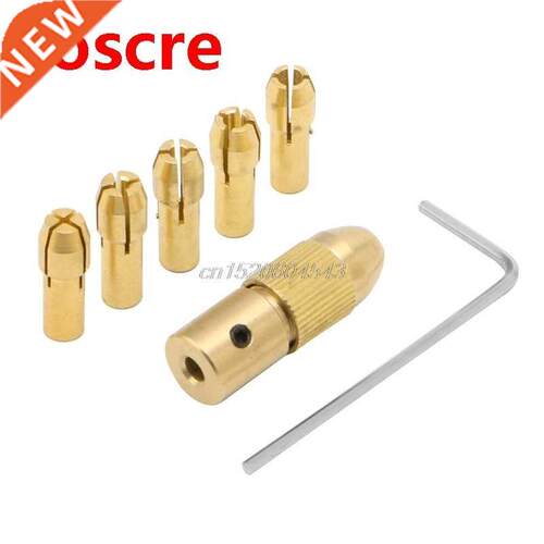 7Pcs 0.5-mm Small Electric Drill Bit Collet Clamp Micro Twi