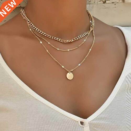 Vintge Necklce on Neck Gold Chin Women's Jewelry Lye