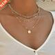 Neck Gold Jewelry Necklce Lye Women Vintge Chin