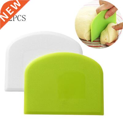 2 pcs Plastic Pastry Cutter Pizza Dough Scraper Cake Spatula