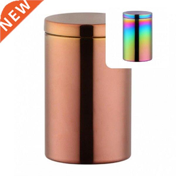 Hot Sale Silver Stainless Steel Cylindrical Tea Box Tin