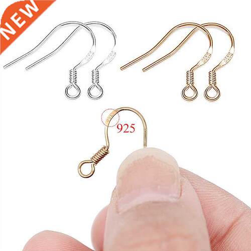 100pcs/lot Carven 925 Silver Copper Earrings Clasps Hooks Fi