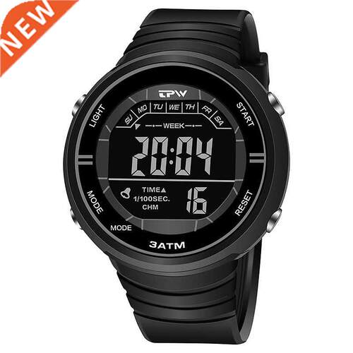 Shock Resistant Negative Display Digital Watches 30Meter Wat