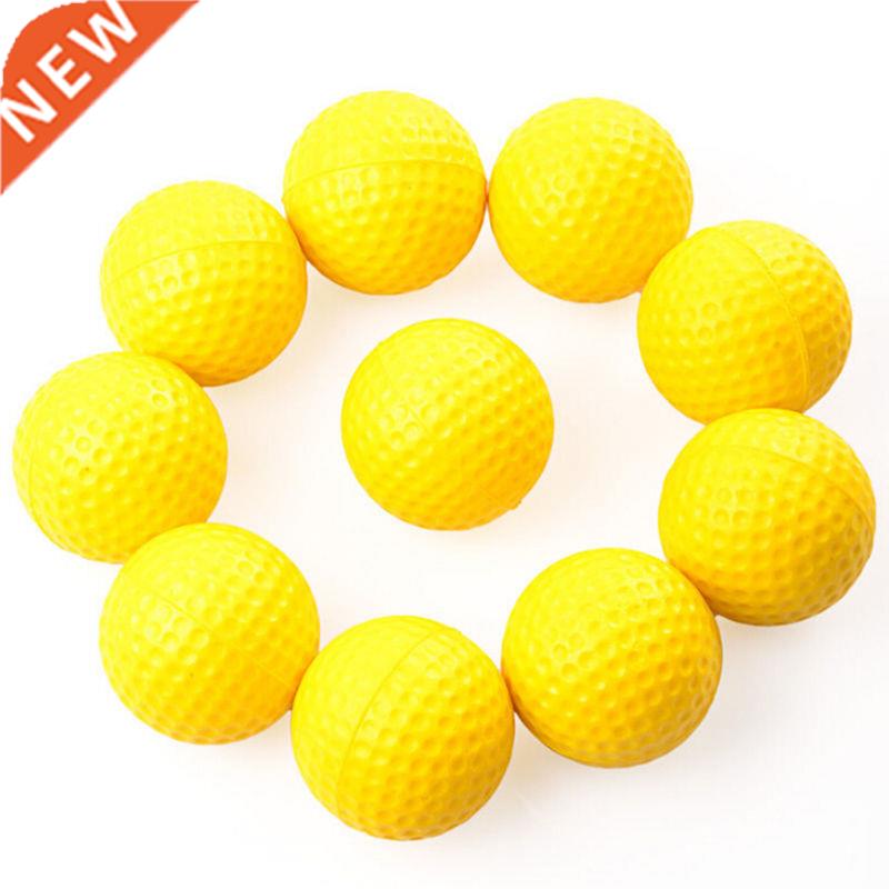 Plastic Golf Balls 10Pcs Yellow Indoor Outdoor Practice Tra