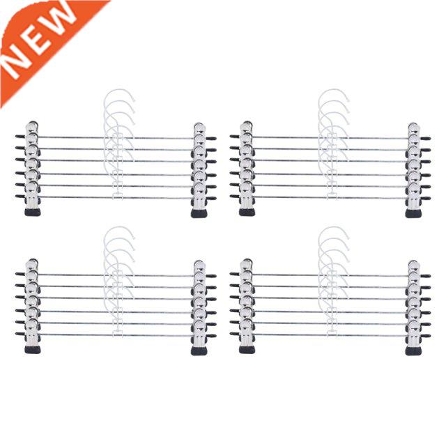 24 PCS Skirt Hangers with Clips, Pants Hanger Metal Pant Han图片