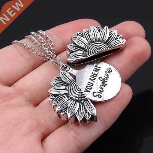 You Are My Sunshine Flower Necklace For Women Open Locket S