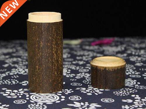 1PC Natural Bamboo Tea Box Tea Canister Kitchen Storage
