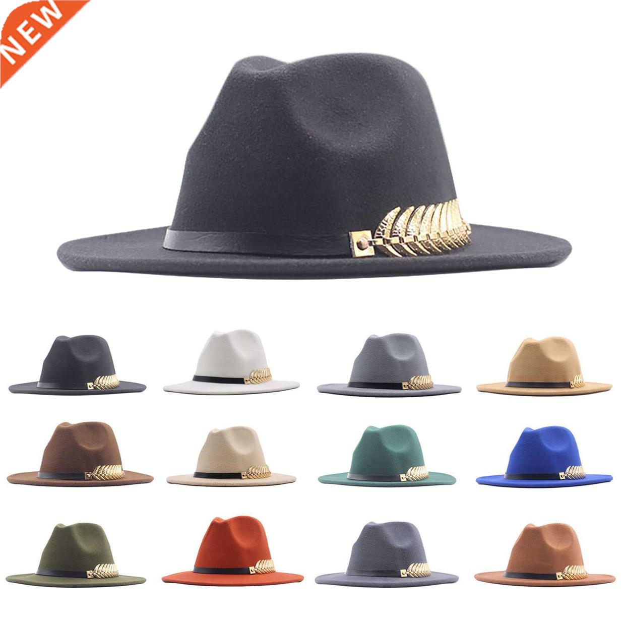 New Fedoras Big Brim Hats For Women British Style Vintage Ch