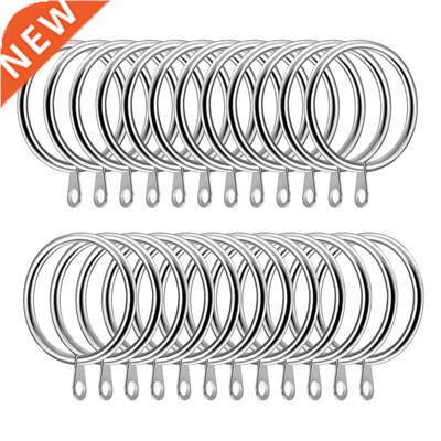 60Pcs Metal Drapery Curtain Rings Hanging Rings for