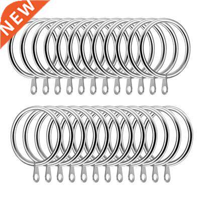 60Pcs Metal Drapery Curtain Rings Hanging Rings for