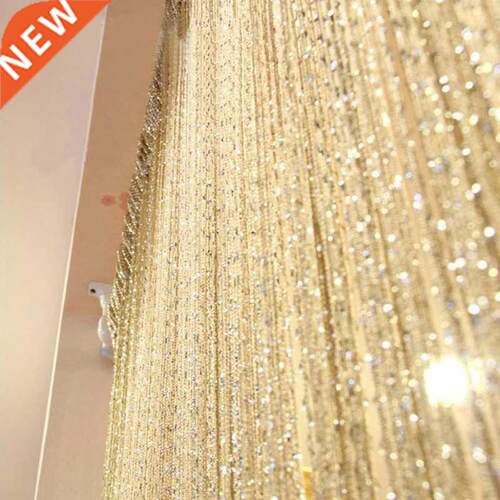 200x100 cm Luxury Crystal Curtan Flash Lne Shny Tassel St