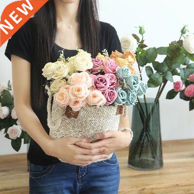 1Pcs 6 Heads Rose Bunch Home Wedding Garden Party