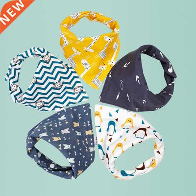Civarua Kids 5Pcs/Lot Baby Bandana Drool Bibs 100% Organic C