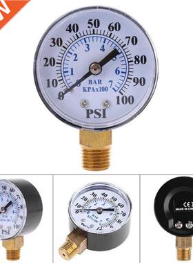 Well Pump Pressure Gauge 1/4'' NPT Thread 0-100 PSI 0-7 Bar