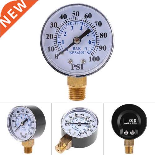 Well Pump Pressure Gauge 1/4'' NPT Thread 0-100 PSI 0-7 Bar
