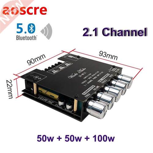 2.1 Channel 2*50W+100W Bluetooth 5.0 TPA3116D2 Power Subwoof