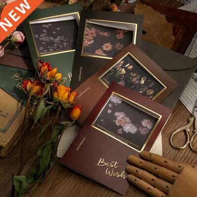 Gilding Greeting Card Set Romantic Oil Painting Series
