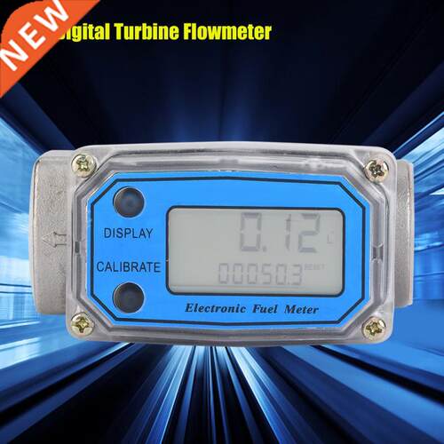 Mini Digital Turbine Flowmeter Diesel Fuel Flow Meter 15-120