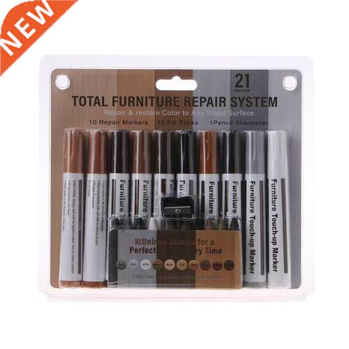 Furniture Markers Touch Up 21Pcs Marker and Wax Sticks with