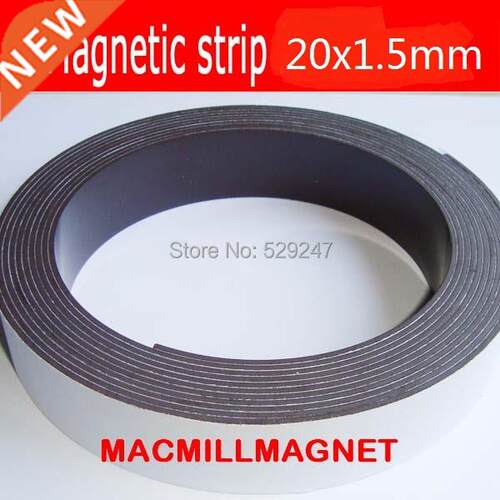 2 Meters Self Adhesive Flexible Magnetic Strip Magnet Tape W