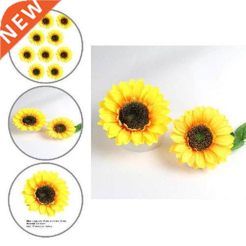 10 Pcs Easy to Maintain Artificial Sunflowers Head Faux