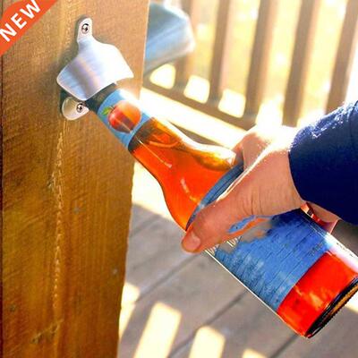 Hot Wall Beer Opener Stainless Steel Retro Wall-Mounted Bott