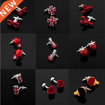 High quality men's series of  red Cufflinks / glasses /