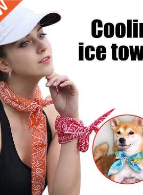 9 Pieces Cooling Scarf Summer Wrap Soaked Tie Around Neck