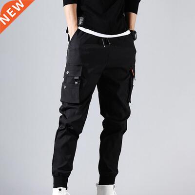 Men	s Cargo Pants Solid Color Thin Male Men Beam Feet