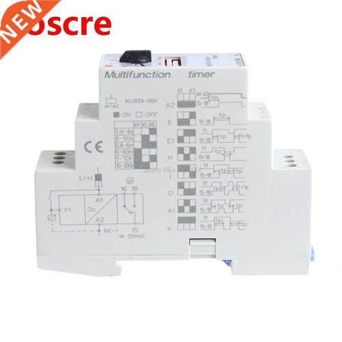 1Pc AC/DC 24-240V DHC19-M Multifunction Timer Time Relay Mod